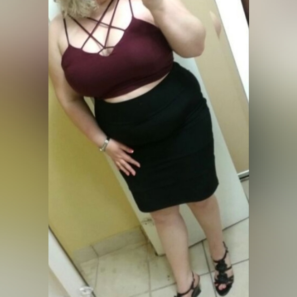 Sexy Striped Black Pencil Skirt